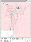 Carson City Digital Map Premium Style
